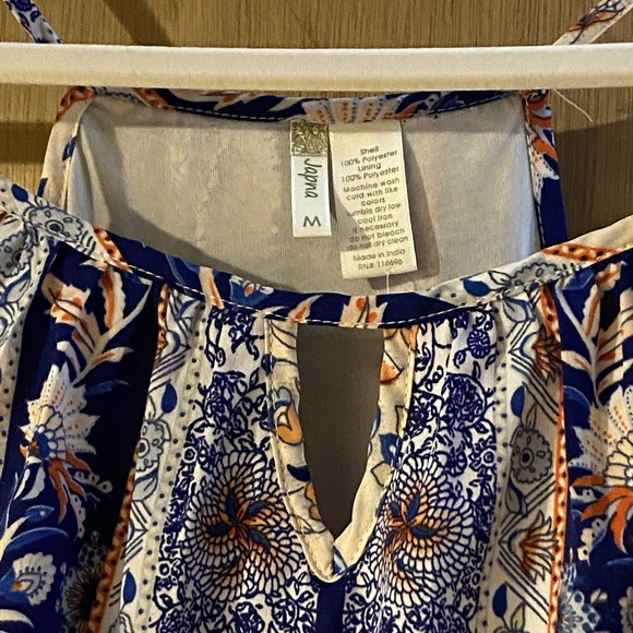 Japna Maxi Dress Size Medium Halter Neck Artsy Bohemian Floral Hippie NWOT - Picture 3 of 12